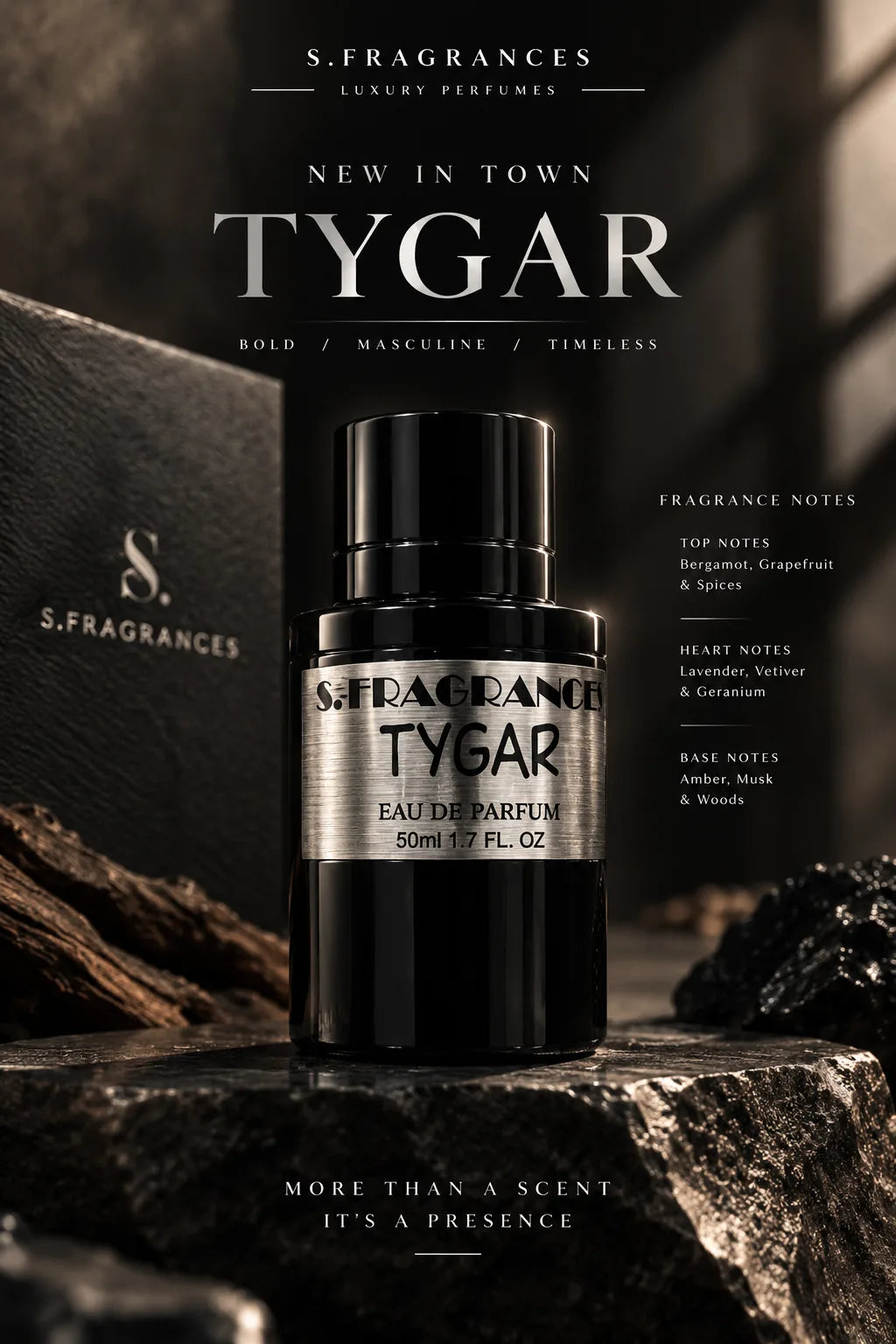 S. Fragrances: TYGAR – Eau De Parfum